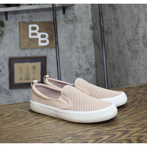 NWT Sperry Crest Twin Gore Perforated Slip on Sneakers Rose Dust Pink 7.5M - Picture 6 of 10